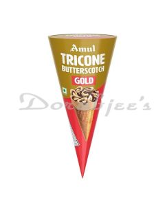 AMUL ICE CREAM TRICONE GOLD BSCOTCH 120ML