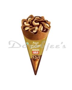 AMUL ICE CREAM TRICONE CHOCO GOLD 120ML