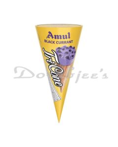 AMUL ICE CREAM TRICONE BLACK CURRENT 120ML