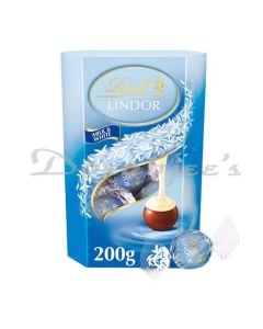 LINDT LINDOR MILK AND WHITE CHOCOLATE 200G