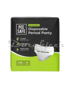PEE SAFE DISPOSABLE PERIOD PANTY LINER L-XL 4PC