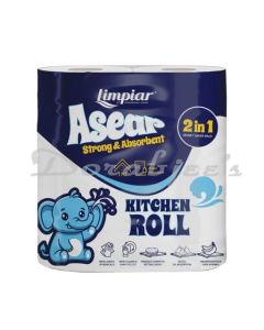 LIMPIAR KITCHEN ROLL 2IN1 PREMIUM 2PLY 200PULLS 23X20CM
