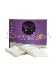 PURPLEEF 100% BIODEGRADABLE BAMBOO BABY DIAPER - PACK OF 30