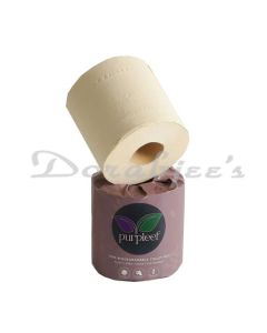 PURPLEEF 100% BIODEGRADABLE TOILET ROLL - FLUSHABLE & UNBLEACHED 3PLY 300 SHEETS