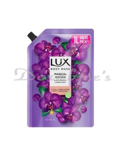 LUX BODY WASH MAGICAL ORCHID  BLACK ORCHID & JUNIPER SCENT 400 ML POUCH