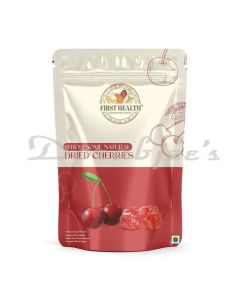 FIRST HEALTH DRIED CHERRIES STAND UP ZIPPER POUCH NET WEIGHT 180 G