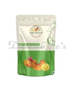 FIRST HEALTH LIME CHILLI C STAND UP CASHEW NUTS ZIPPER POUCH NET WEIGHT 180 G