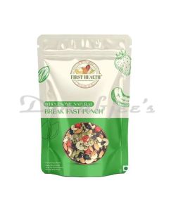 FIRST HEALTH BREAK FAST PUNCH MIX NUTS STAND UP ZIPPER POUCH NET WEIGHT 180 G
