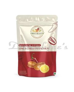 FIRST HEALTH LIME CHILLI PISTACHIOS STAND UP ZIPPER POUCH NET WEIGHT 180 G