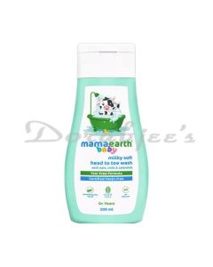 MAMA EARTH  BABY MILKY SOFT HEAD TO TOE WASH - 200 ML