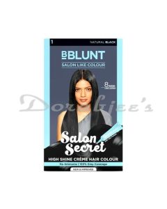 BE BLUNT SALON SECRET HIGH SHINE CREME HAIR COLOR BLACK NATURAL BLACK 108 G