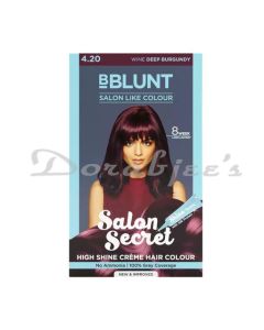 BE BLUNT SALON SECRET HIGH SHINE CREME HAIR COLOR WINE DEEP BURGUNDY 108 G