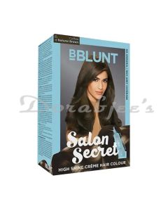 BE BLUNT SALON SECRET HIGH SHINE CREME HAIR COLOR COFFEE NATURAL BROWN 108 G