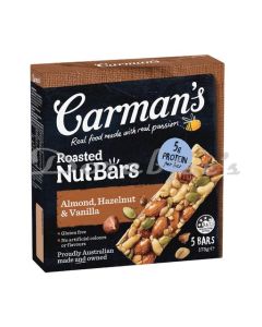CARMANS ALMOND HAZELNUT VANILLA NUT BAR PACK OF 5