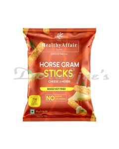 HEALTHY AFFAIR BAKED HORSE GRAM STICKS 50G CHEESE & HERBS FLAVOR PLANT BASED PROTEIN