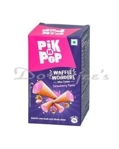 PIK N POP WAFFLE WONDERS STRAWBERRY FLAVOR MINI CHOCOLATE CONES 70G