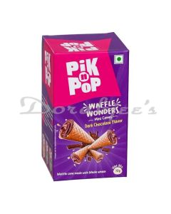 PIK N POP WAFFLE WONDERS DARK CHOCOLATE FLAVOR MINI CHOCOLATE CONES  70G