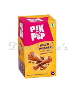 PIK N POP WAFFLE WONDERS CAPPUCCINO FLAVOR MINI CHOCOLATE CONES  70G