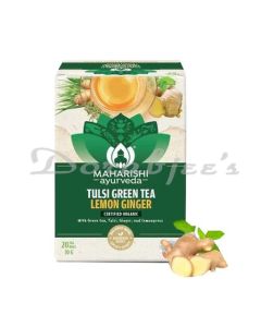 MAHARISHI AYURVEDA TULSI GREEN TEA LEMON GINGER 20 TEA BAGS