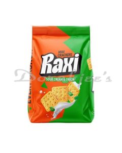RAXI CRACKERS MINI SOUR CREAM AND ONION 100G