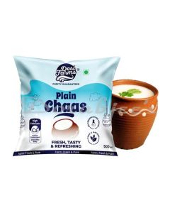 DESI FARMS PLAIN CHAAS POUCH 500 ML