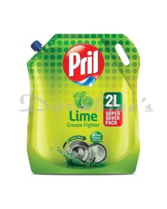 PRIL LIME DISHWASH GEL 2 LITER POUCH / DISHWASH CLEANING LIQ GEL WITH GERMAN TECHNOLOGY