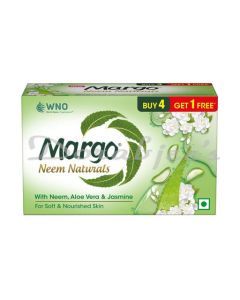 MARGO NEEM NATURAL SOAP WITH GOODNESS OF 1000 LEAVES100GM*5 ENRICHED WITH ALOE VERA & JASMINE
