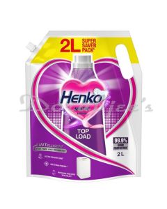 HENKO MATIC TOP LOAD DETERGENT LIQUID 2 L WITH NANO FIBER LOCK TECHNOLOGY999%GERM PROTECTION