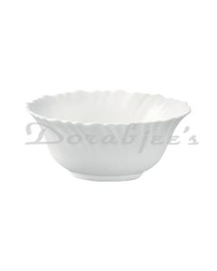 SANJEEV KAPOOR WHITE FESTON SHAPE VEG BOWL 4  SET OF 1 PC