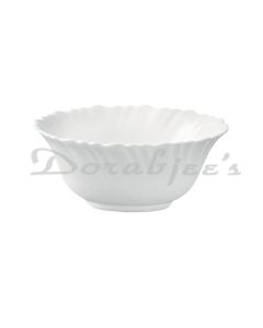 SANJEEV KAPOOR WHITE FESTON SHAPE SOUP BOWL 5  SET OF 1 PC