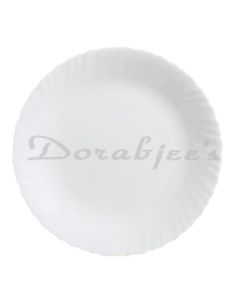 SANJEEV KAPOOR WHITE FESTON SHAPE QUARTER PLATE 75  SET OF 1 PC