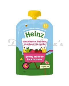 HEINZ BABY STRAWBERRY RASPBERRY & BANANA PUREE 100G