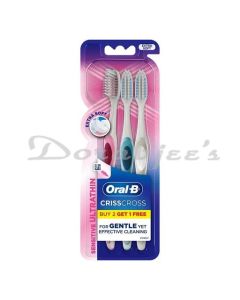 ORAL B GENTLE SENSITIVE CHARCOAL TOOTH BRUSH 2 PLUS 1