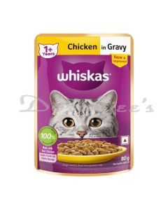 WHISKAS CHICKEN IN GRAVY 80G