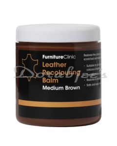 FURNITURE CLINIC LEATHER RE COLORING BALM MEDIUM BROWN 250ML