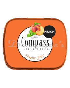 COMPASS MINTS PEACH SUGAR FREE 14G