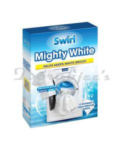 SWIRL MIGHTY WHITE 12 WHITENER AND STAIN REMOVER SHEET
