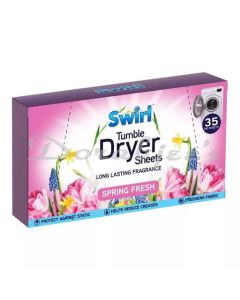 SWIRL SPRING FRESH DRYER SHEET 35S
