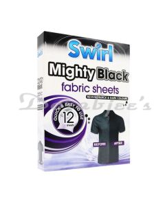 SWIRL MIGHTY BLACK FABRIC SHEET 12S