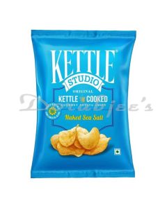 KETTLE CHIPS POTATO CHIPS NAKED SEA SALT 125G