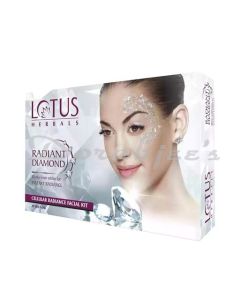 LOTUS HERBALS RADIANT DIAMOND SINGLE FACIAL KIT 37 G 4 SACHETS 4 X 925 G