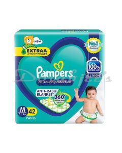 PAMPERS PANTS M DIAPER 42PC 7-12KG