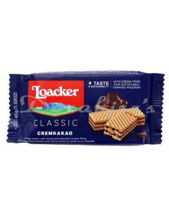 LOACKER CLASSIC CREMKAKAO CHOCOLATE WAFER ROLL BISCUIT 45G