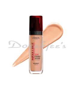LOREAL PARIS LIQUID FOUNDATION OIL ABSORBING FORMULA 32H FRESH WEAR 300 AMBER 30ML