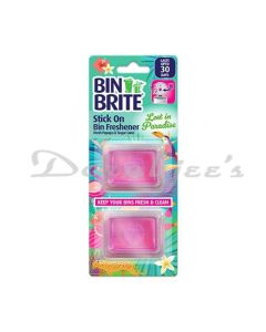 BIN BRITE LOST IN PARADISE STICK ON BIN FRESHENER 2X5G
