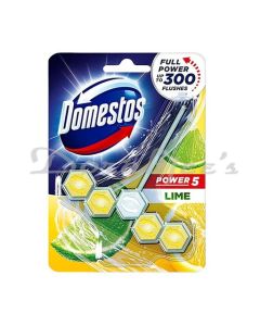 DOMESTOS LIME POWER 5 TOILET BLOCK 55G
