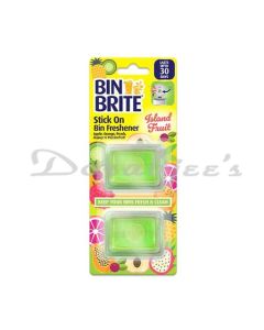 BIN BRITE STICK ON BIN FRESHENER ISLAND FRUIT 2X5G