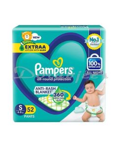 PAMPERS PANTS SM 52 PC 4-8 KG