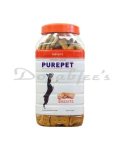 PUREPET CHICKEN FLAVOR, REAL CHICKEN BISCUIT,DOG FOOD TREATS JAR, 455G