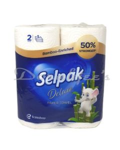SELPAK DELUXE KITCHEN TISSUE 3PLY 2ROLL